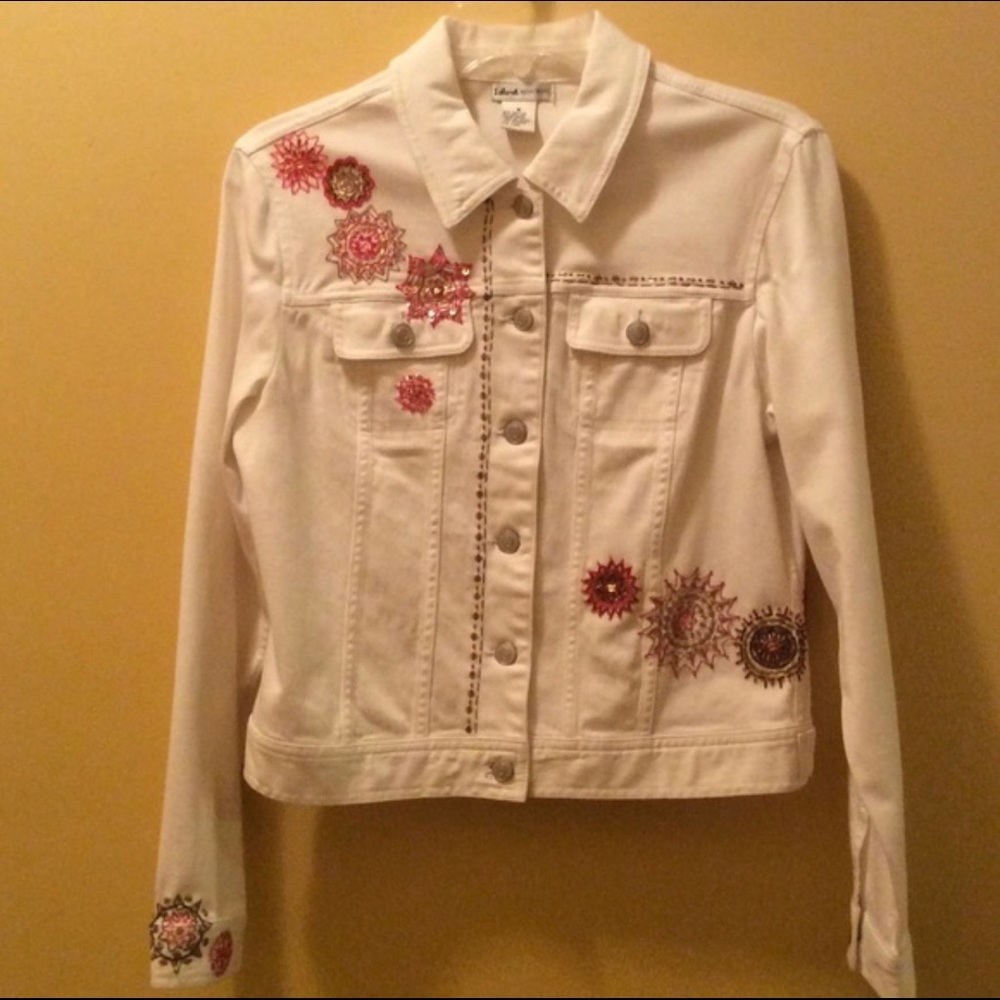 White Denim Jacket size M m, Island Republic